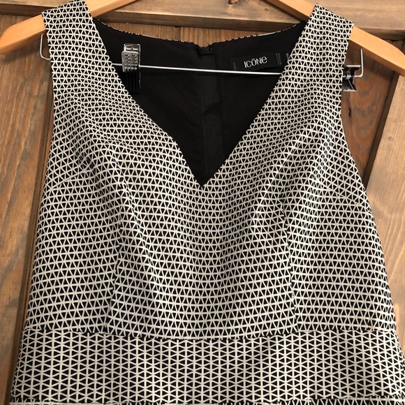 Simon’s Icone Montreal fitted a line houndstooth dress xs pockets - Picture 2 of 7